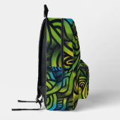 Trendy Modern Vibrany Chic Street Style Graffiti Bedruckter Rucksack (Links)