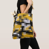 Trendy Modern Yellow Black Mosaik Muster Tasche (Von Nahem)