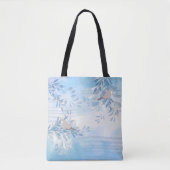 Trendy moderne abstrakt florale botanische Blätter Tasche (Vorderseite)
