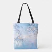Trendy moderne abstrakt florale botanische Blätter Tasche (Rückseite)