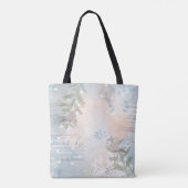 Trendy moderne abstrakt florale botanische Blätter Tasche (Rückseite)