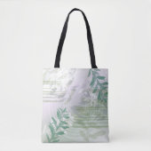 Trendy moderne abstrakt florale botanische Blätter Tasche (Vorderseite)