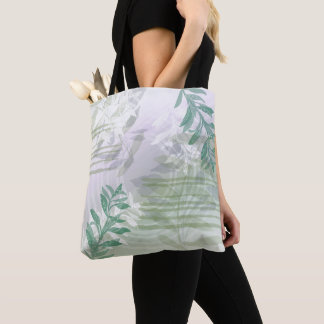 Trendy moderne abstrakt florale botanische Blätter Tasche