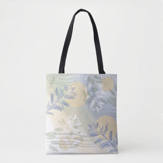 Trendy moderne abstrakt florale botanische Blätter Tasche (Vorderseite)