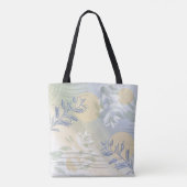 Trendy moderne abstrakt florale botanische Blätter Tasche (Rückseite)