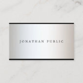 Trendy Moderne Beruflich Elegante Glamour Schlicht Visitenkarte (Vorderseite)