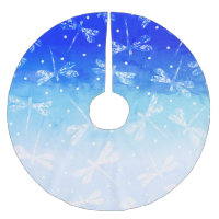 Trendy, moderne, blaue Omeletter und Libellen