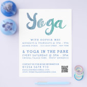 Trendy Moderne Blue Yoga Class Werbung Flyer (Einzeln)