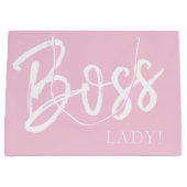 Trendy moderne Chefin Zitat-Skript rot Rosa Große Geschenktüte (Vorderseite)