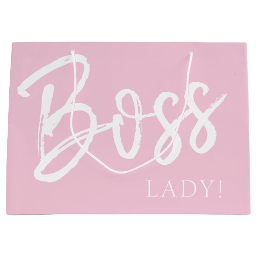 Trendy moderne Chefin Zitat-Skript rot Rosa Große Geschenktüte (Vorderseite)
