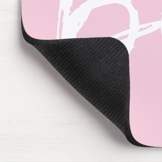 Trendy moderne Chefin Zitat-Skript rot Rosa Mousepad (Ecke)