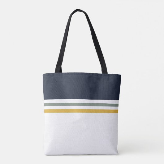 Trendy Moderne, einfache Streifen gestreift Tasche (Rückseite)