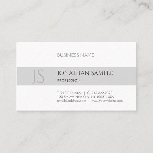 Trendy Moderne Elegantes Design Minimalistisch Chi Visitenkarte (Vorderseite)