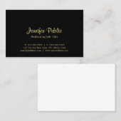 Trendy Moderne Elegantes Schwarzes Berufliches Des Visitenkarte (Vorne/Hinten)