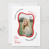 Trendy moderne Foto Abschluss Einladung (Vorderseite)