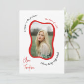 Trendy moderne Foto Abschluss Einladung (Stehend Vorderseite)