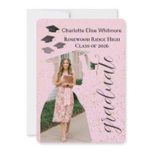 Trendy moderne Foto-Abschluss-Einladungskarte