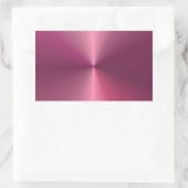 Trendy Moderne Metallic Look Leere Elegant Rosa Rechteckiger Aufkleber (Tasche)