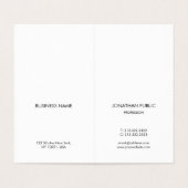 Trendy Moderne Minimalistisch Elegant geklappt Visitenkarten (Innenseite Aufgefaltet)
