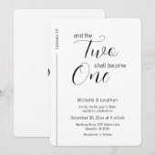 Trendy Moderne Minimalistische Christliche Hochzei Einladung (Vorne/Hinten)