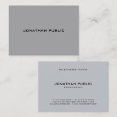 Trendy moderne Minimalistische graue Schablone Visitenkarte (Vorne/Hinten)