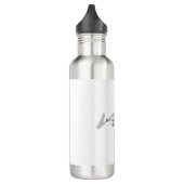 Trendy moderne Monogramm erste beruflich Edelstahlflasche (Links)