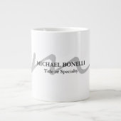 Trendy moderne Monogramm erste beruflich Jumbo-Tasse (Vorderseite)