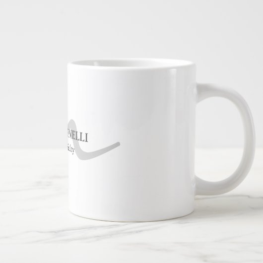 Trendy moderne Monogramm erste beruflich Jumbo-Tasse (Rechts)