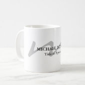 Trendy moderne Monogramm erste beruflich Kaffeetasse (Vorderseite Links)