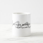 Trendy moderne Monogramm erste beruflich Kaffeetasse (Mittel)