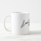Trendy moderne Monogramm erste beruflich Kaffeetasse (Links)