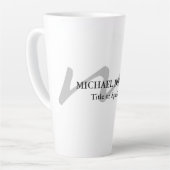 Trendy moderne Monogramm erste beruflich Milchtasse (Linke Ecke)