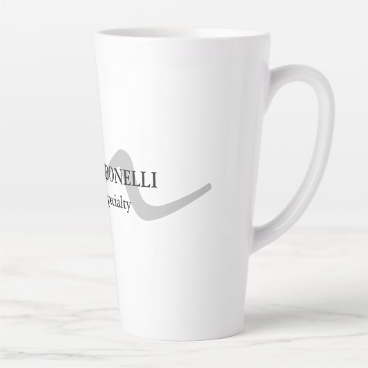 Trendy moderne Monogramm erste beruflich Milchtasse (Rechts)