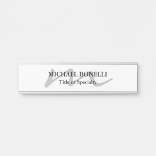 Trendy moderne Monogramm erste beruflich Türschild