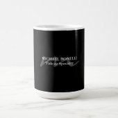 Trendy moderne Monogramm Erstschwarz beruflich Kaffeetasse (Mittel)