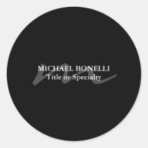 Trendy moderne Monogramm Erstschwarz beruflich