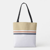 Trendy moderne Retro Streifen gestreift Tasche (Rückseite)
