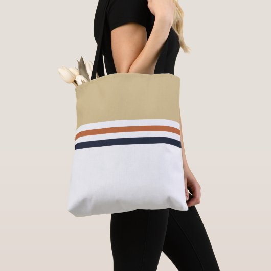 Trendy moderne Retro Streifen gestreift Tasche (Von Nahem)
