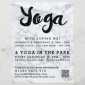 Trendy Moderne rosa Yoga Class Werbung Flyer (Vorne)
