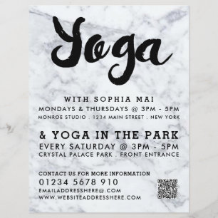 Trendy Moderne rosa Yoga Class Werbung Flyer