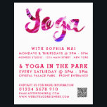 Trendy Moderne rosa Yoga Class Werbung Flyer<br><div class="desc">Moderne,  rosafarbene Yoga-Flyer der Kategorie Werbung durch den Business Card Store.</div>