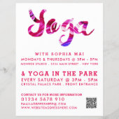 Trendy Moderne rosa Yoga Class Werbung Flyer (Vorne)