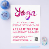 Trendy Moderne rosa Yoga Class Werbung Flyer (Einzeln)