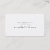 Trendy moderne, rot-weiße Monogramm ausdrucksstark Visitenkarte (Rückseite)