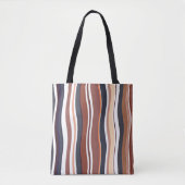 Trendy Moderne, rustikale Streifen Tasche (Vorderseite)