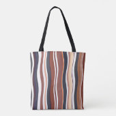Trendy Moderne, rustikale Streifen Tasche (Rückseite)