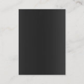 Trendy moderne, schlichte, schwarz-graue Monogramm Visitenkarte (Rückseite)