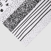 Trendy moderne Schwarz-weiße Hand gezeichnetes Seidenpapier (Ausschnitt)