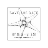 Trendy moderne Strand tropische Hochzeit speichern Gummistempel (Prägung)