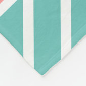 Trendy moderne weiße Kaktus-Silhouetten aquamarin Fleecedecke (Ecke)